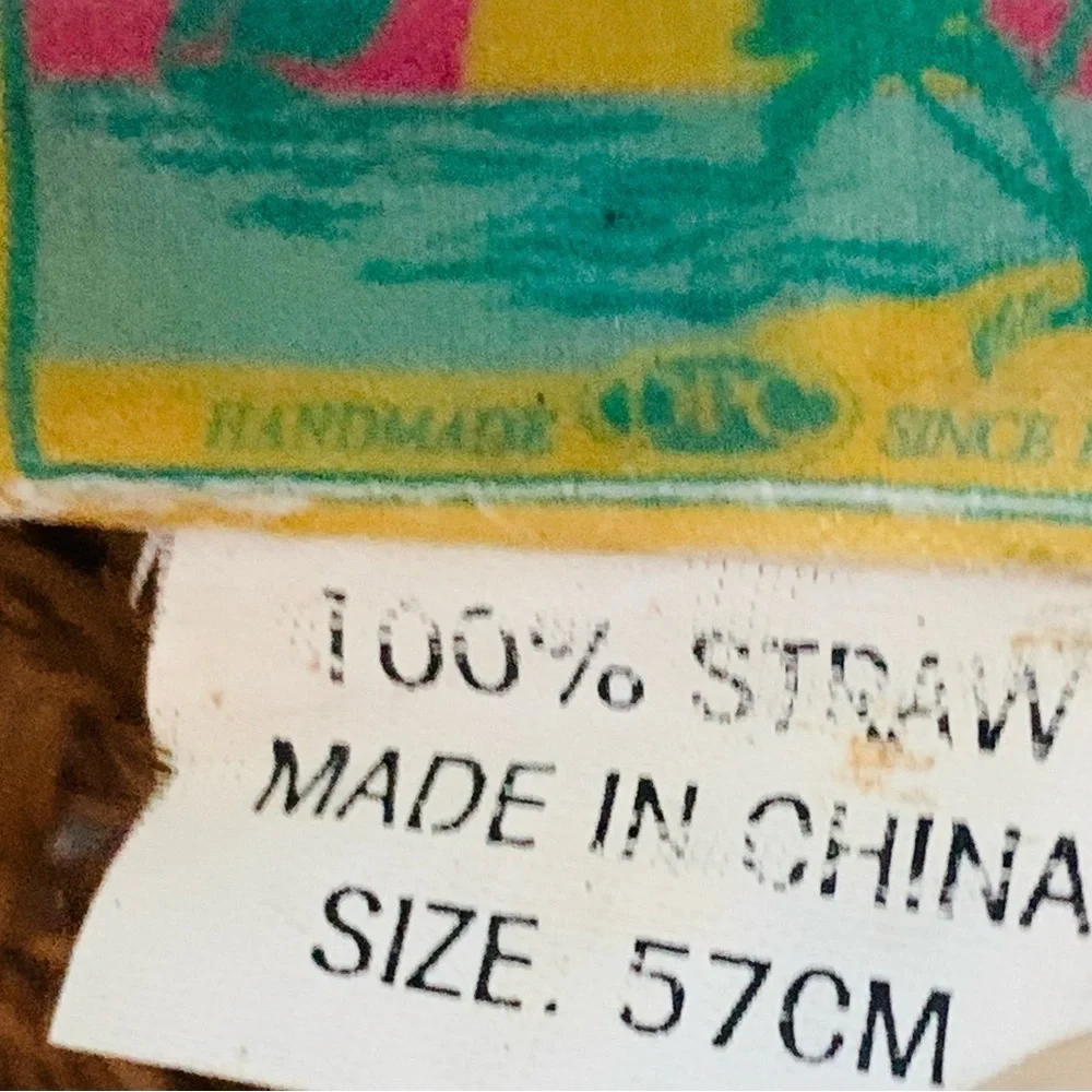 Tropical friends 100% straw hat